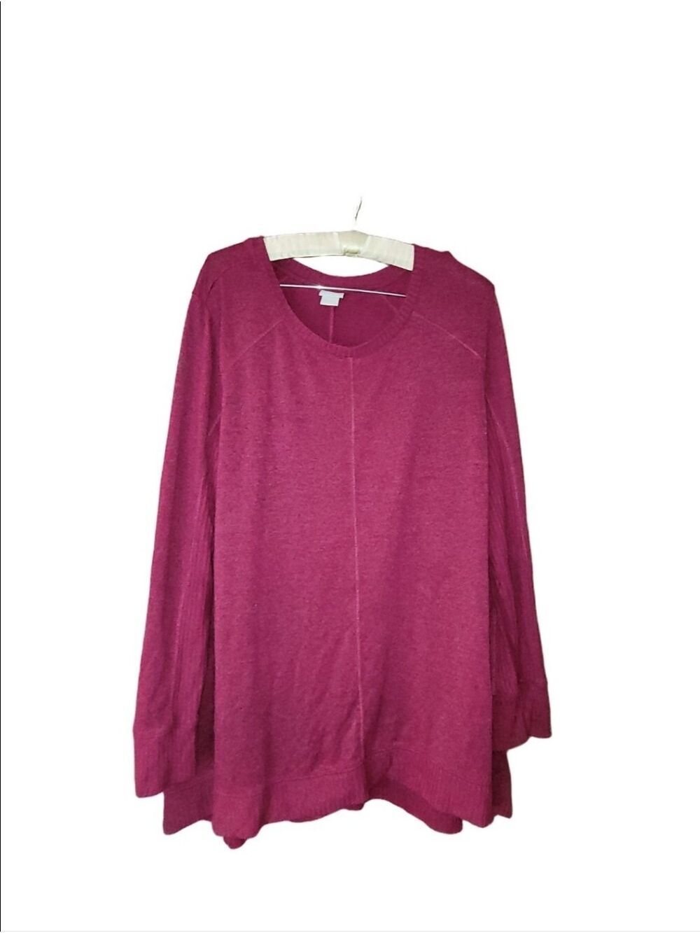 Chico's 3 Hot Pink Lghtweight Colorful Sweater Xl 16